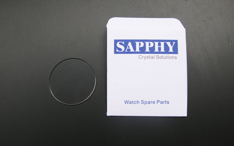 Uhr Saphir Kristall OEM Großhandel rund flach 0.80mm / 1.00mm / 1.20mm / 1.50mm / 2.00mm / 2.50mm / 3.00mm dick
