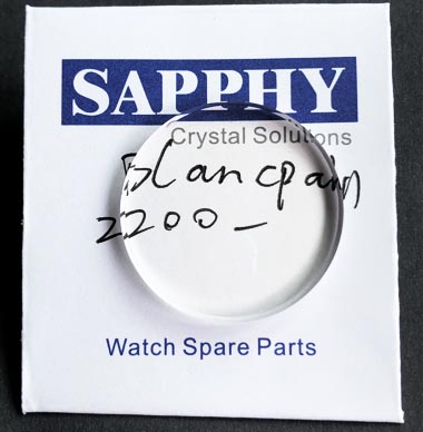 Blancpain Fathoms 2200-1130-71 reparation af safirkrystal