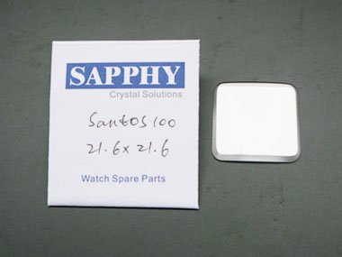 Cartier Santos 100 сапфир кристал 21.6*21.6mm