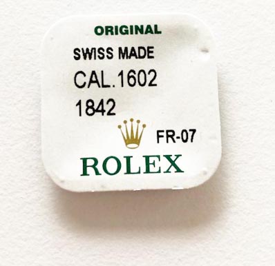 Rolex Cal. 1602-1842, Asientos de rueda de corona.