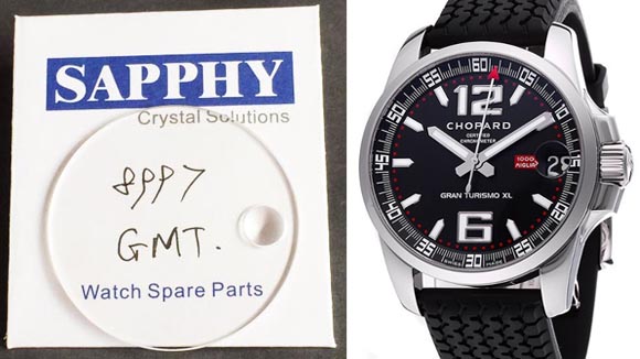 Chopard 8997 GMT reparera kristall