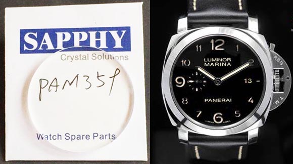 Panerai PAM359 Cristal de réparation