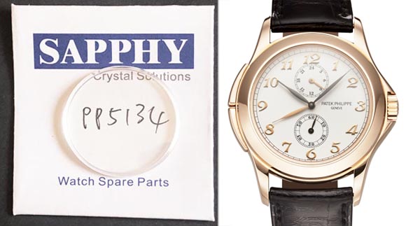 Patek Philippe 5134 cristal de reparação