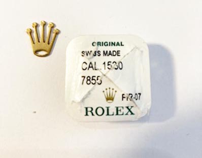 Rolex Cal. 1530-7855, Balance with Breguet hairspring, timed. NOS.