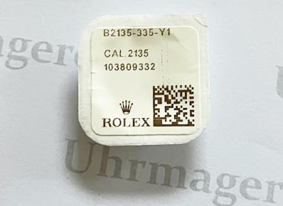 Rolex Cal. 2135-335. Minuutin hammaspyörä ja tykin hammaspyörä. NOS.