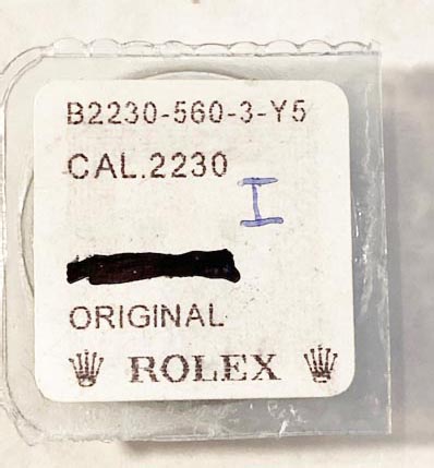 Rolex Cal. 2230-560-3, Spring-clip for oscillating weight: 0.165mm. NOS.