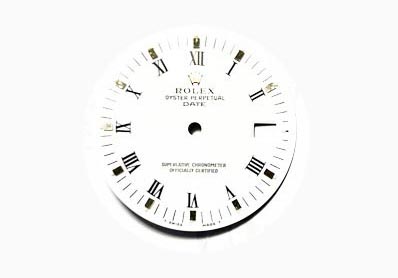 Rolex Date Dial, White with roman numerals. For ref 1503 (K2-R3-3)