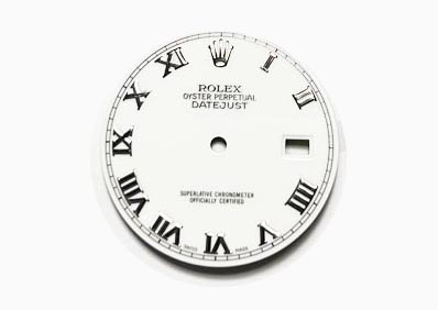 Rolex Datejust dial, Whote with roman numerals for ref 16234 (K2-R2-3)