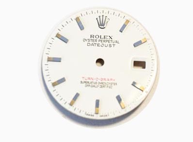 Rolex Datejust Turn-O-Graph dial, White. For ref 116264. (K1-R2-3)