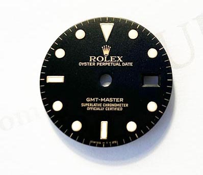 Rolex GMT-Master dial. Matte black. For ref 16753 and 16758. (K1-R5-3)