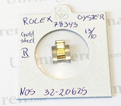 Rolex Gold steel oyster link lady, 78343 10mm. NOS.