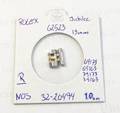 Rolex jubilee end link Gold/Steel 18k, Lady 62523D, 10mm. NOS.