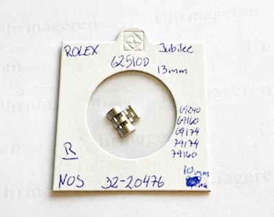 Rolex jubilee end link, lady 62510D, 10mm. NOS.