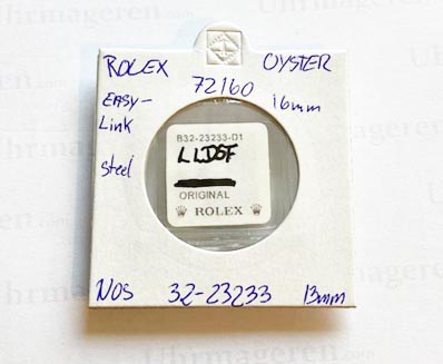 Rolex Oyster link, Lady 72160 13mm. NOS.