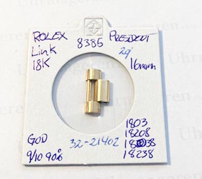 Rolex President link 18k Gold, Gent 8385 16mm. Good condition 9/10.