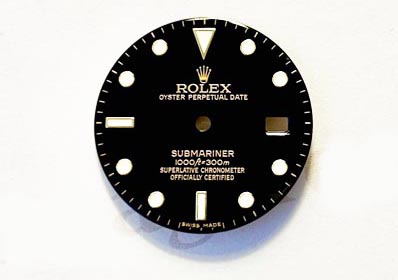 Rolex Submariner date dial, Black. For ref 16613 and 16618. (K1-R6-3)