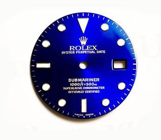 Rolex Submariner dial, Blue tritium for ref 16613 and 16618 (K2-R5-2)